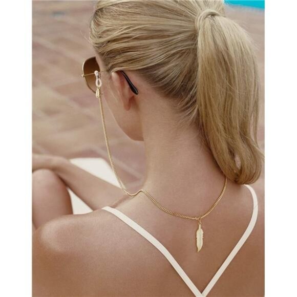 Glasses Chain, Eyeglass Strap For Women Sunglasses - 14K Gold Eyeglasses Chain - Picture 2 of 7